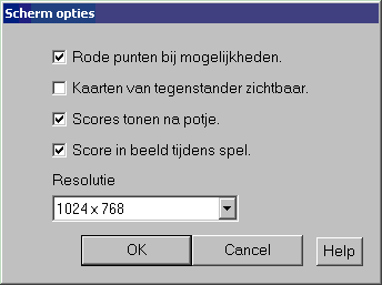 Bepaal hoe het speelveld van het klaverjasspel eruit ziet Bepaal hoe het speelveld van het klaverjasspel eruit ziet